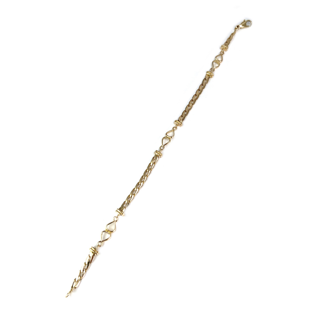 Bracelet d'occasion or 750 jaune maille fantaisie 18 cm - vue 2