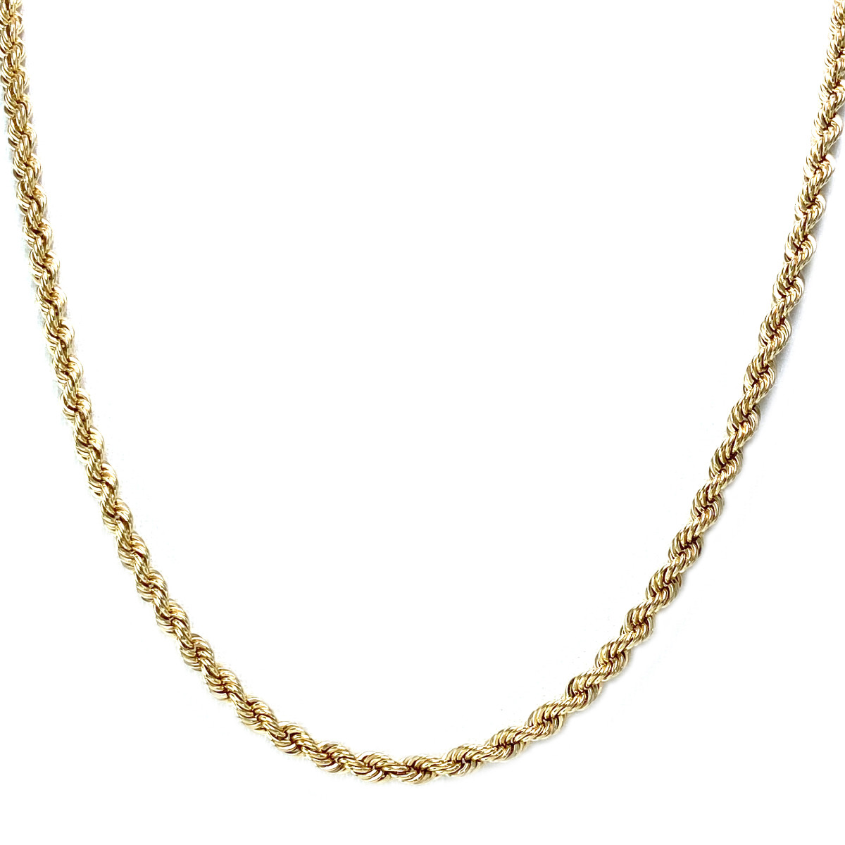 Chaîne d'occasion or 750 jaune maille corde 50 cm