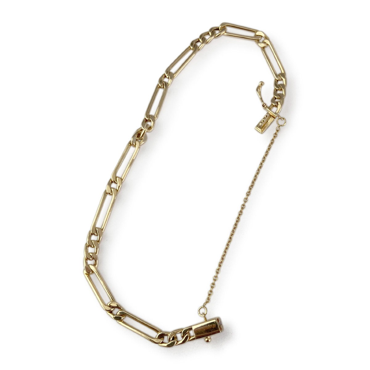 Bracelet d'occasion or 750 jaune maille cheval alternée 17,5 cm - vue 2