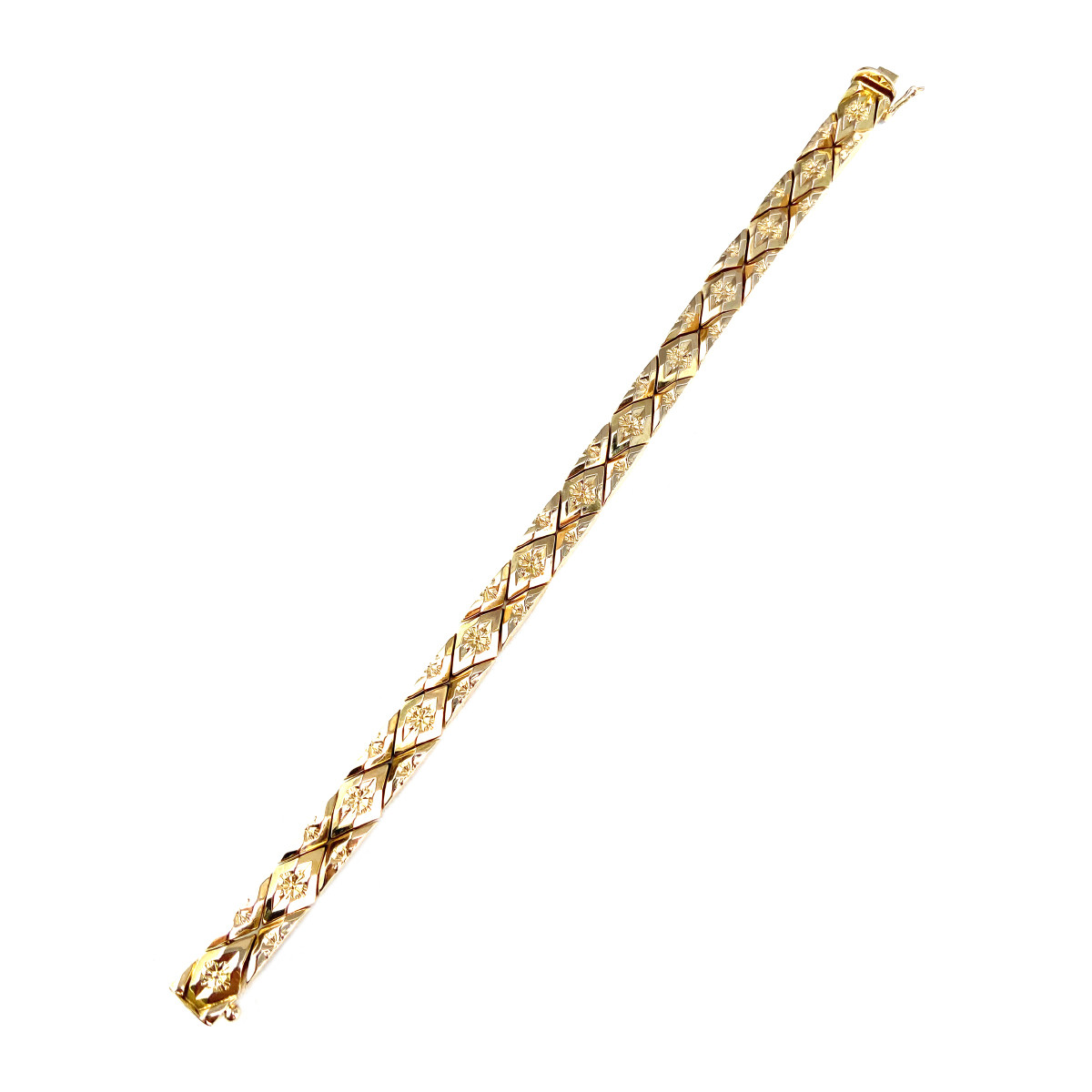 Bracelet d'occasion or 750 rose maille fantaisie 19 cm - vue 2
