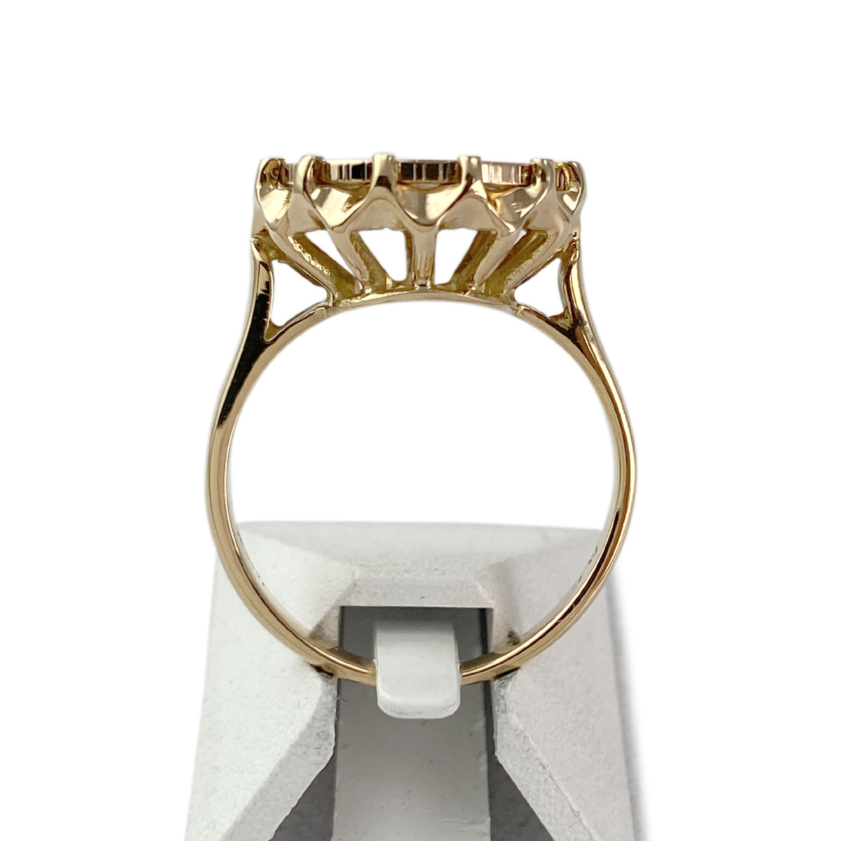 Bague d'occasion or 750 jaune porte pièce 'estados unidos mexicanos 1945 dos pesos' - vue 3
