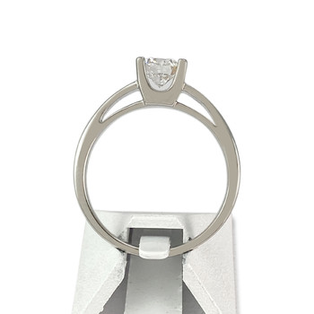 Solitaire second hand gold 750 white synthetic diamond