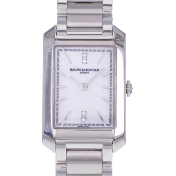 Montre d'occasion BAUME ET MERCIER Hampton femme quartz bracelet acier