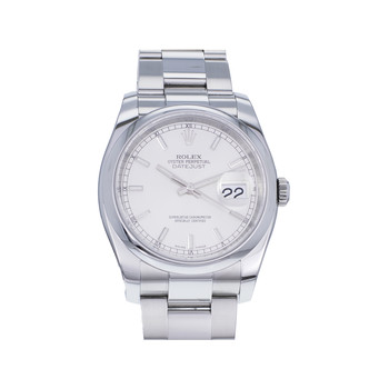 Montre d'occasion ROLEX DateJust homme mouvement automatique certifié (cosc) bracelet acier