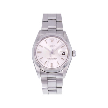 Montre d'occasion ROLEX Oyster Date mixte mouvement automatique certifié (cosc) bracelet acier