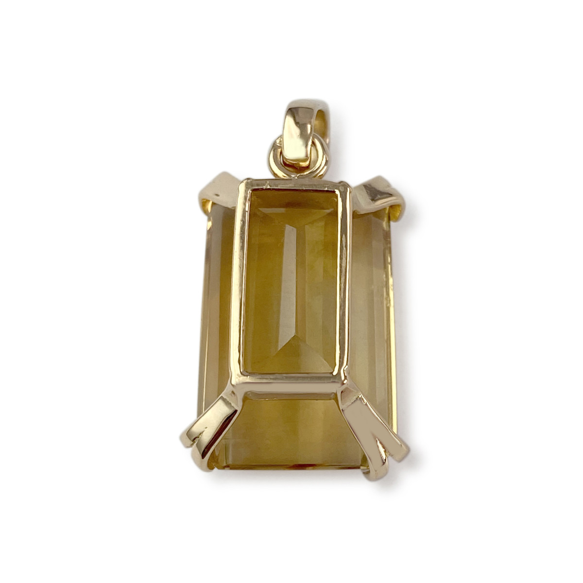 Pendentif d'occasion or 750 jaune citrine - vue 2