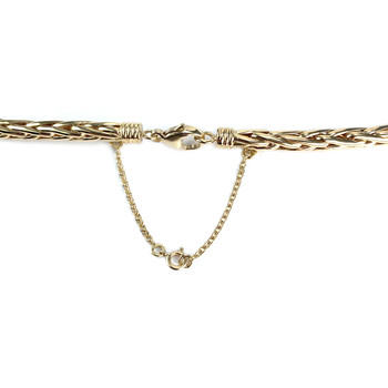 Collier en chute d'occasion or 750 jaune maille palmier 45,5 cm