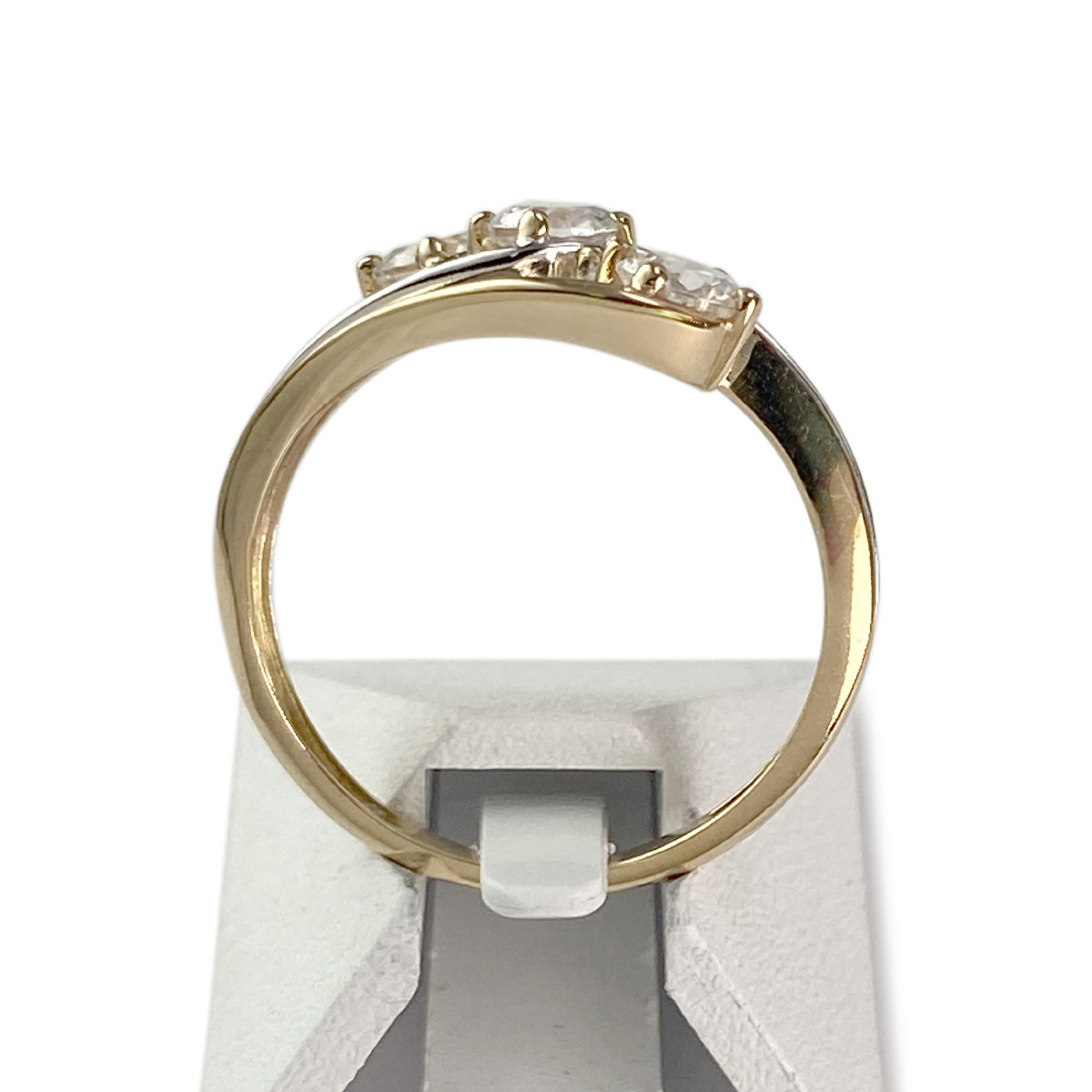 Bague d'occasion or 750 2 tons zirconias - vue 3