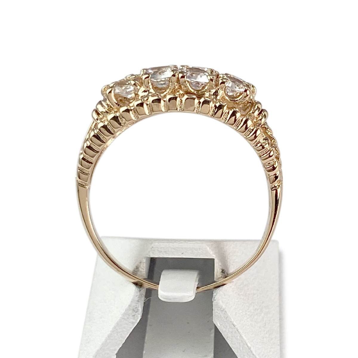 Bague d'occasion or 750 jaune spinelles synthétiques - vue 3