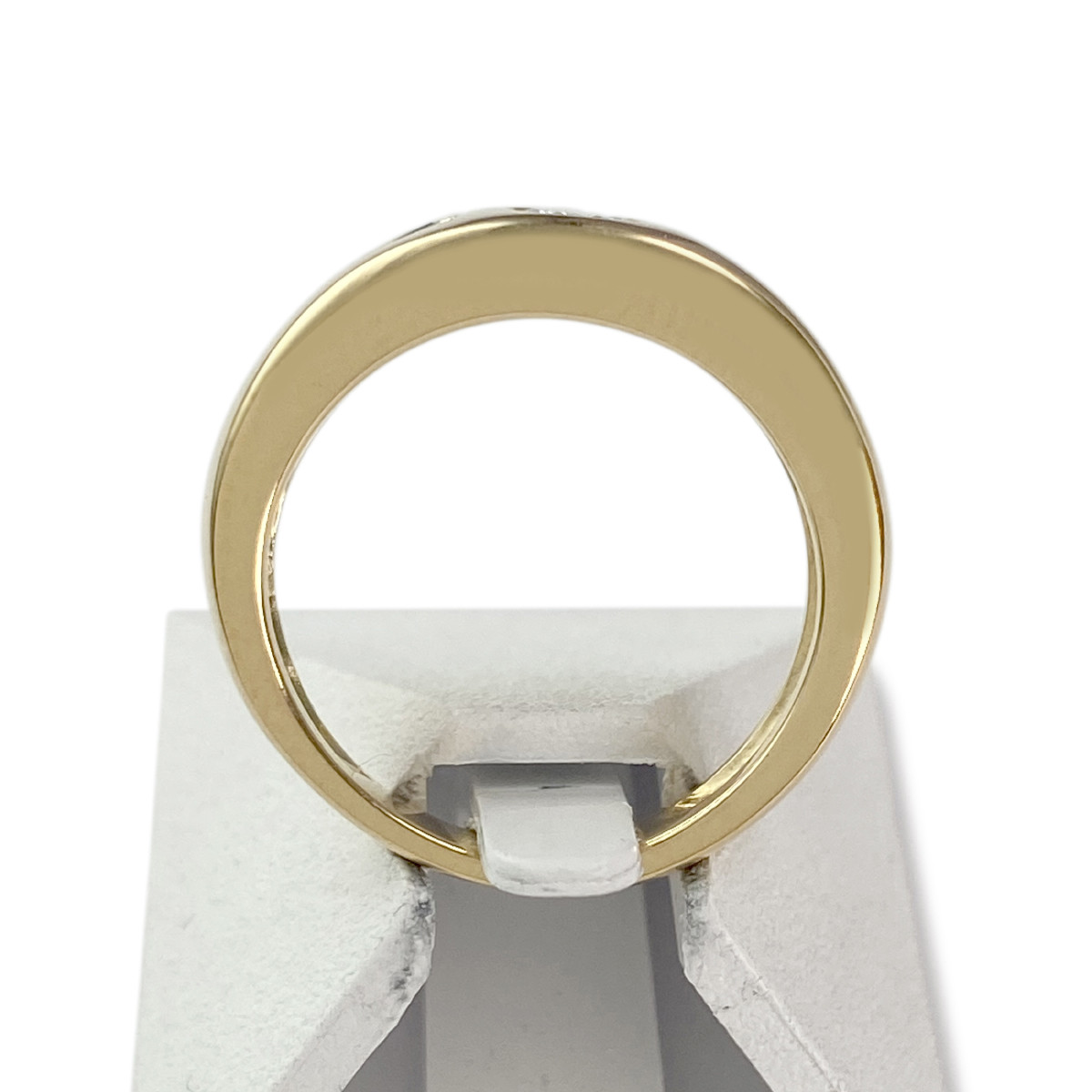 Bague d'occasion or 750 jaune saphirs diamant - vue 3