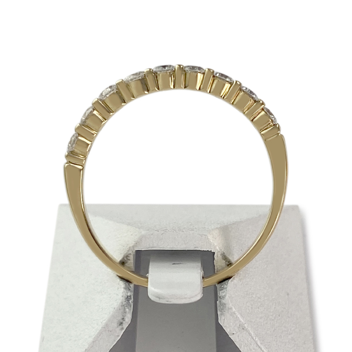 Bague demi tour d'occasion or 750 jaune diamants - vue 3