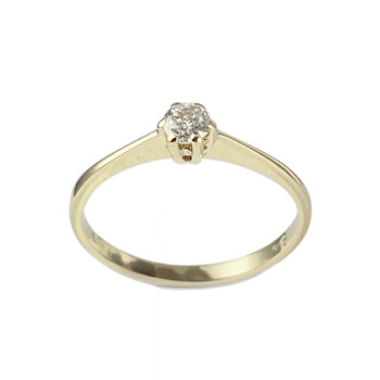 Solitaire d'occasion or 585 jaune diamant