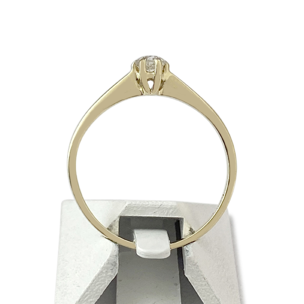Solitaire d'occasion or 585 jaune diamant - vue 3
