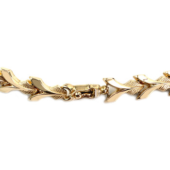 Collier d'occasion or 750 rose maille fantaisie 42 cm