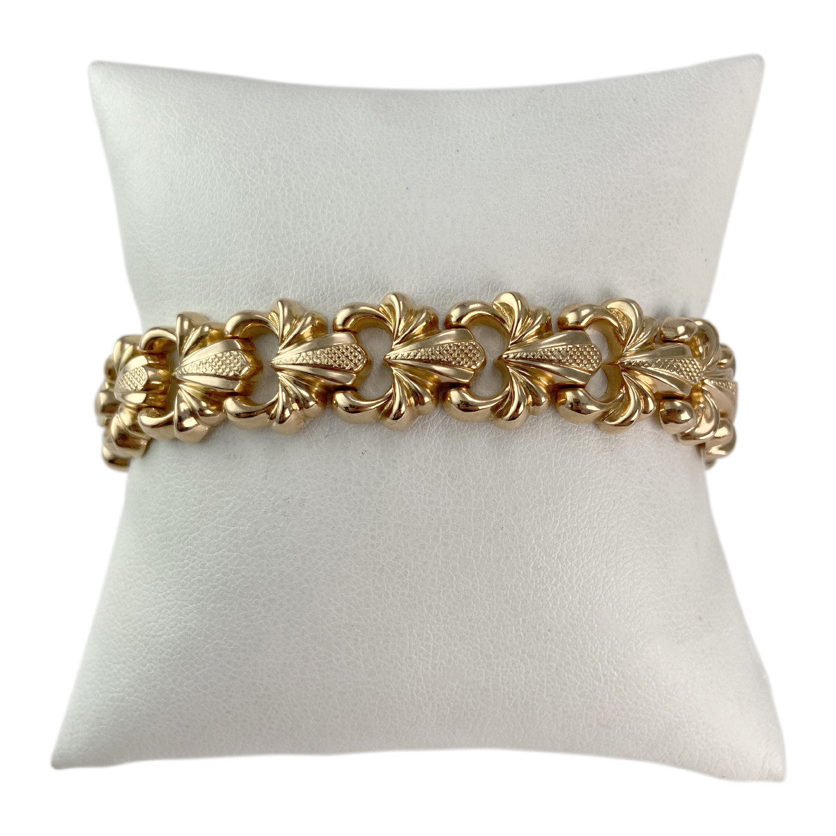 Bracelet d'occasion or 750 rose maille fantaisie 20 cm