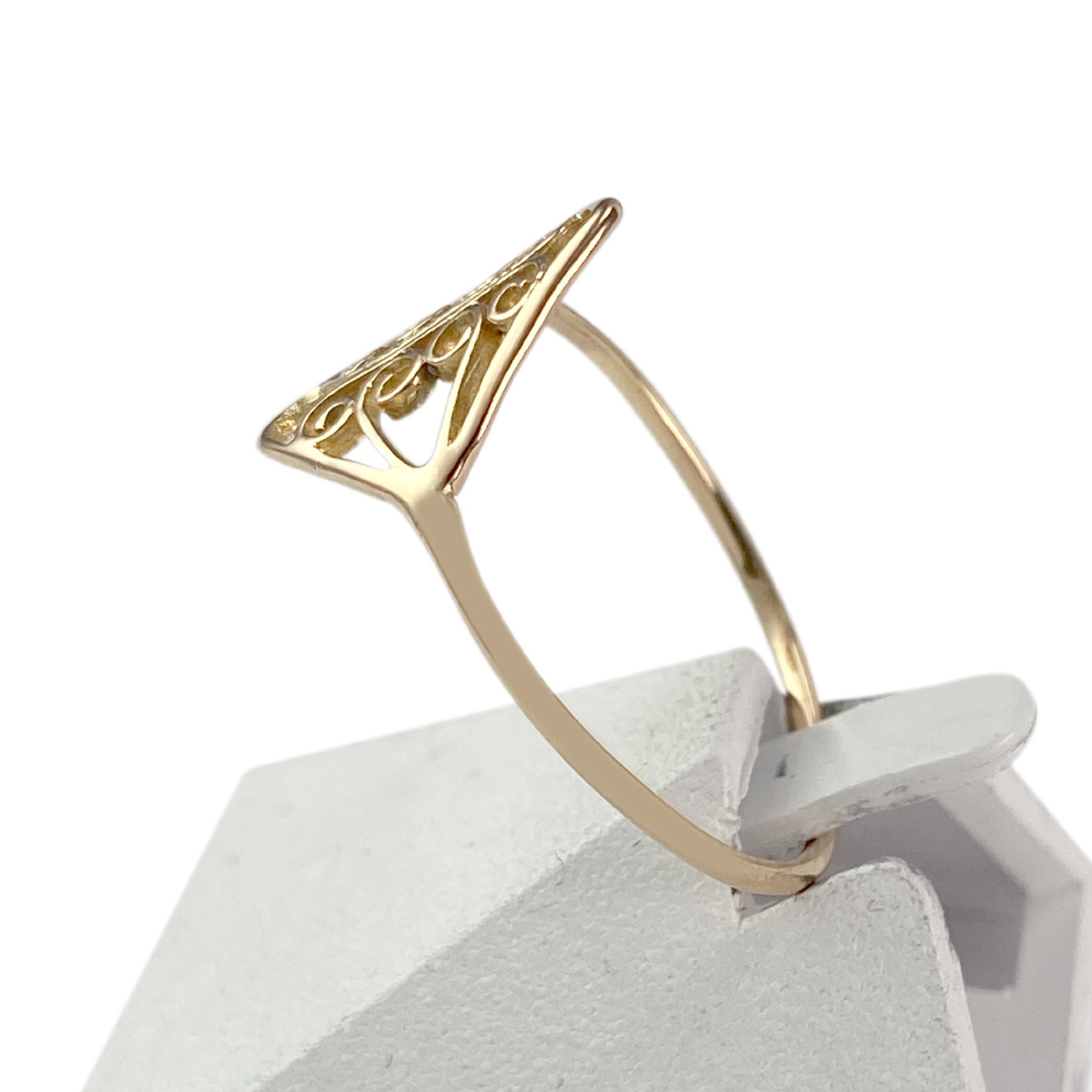 Bague d'occasion or 750 jaune filigrane - vue 2