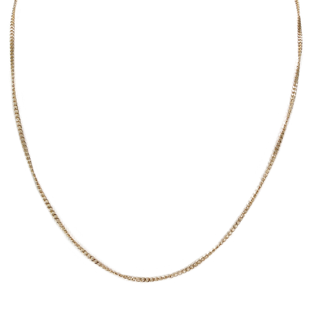 Chaîne d'occasion or 585 jaune maille gourmette 52,5 cm