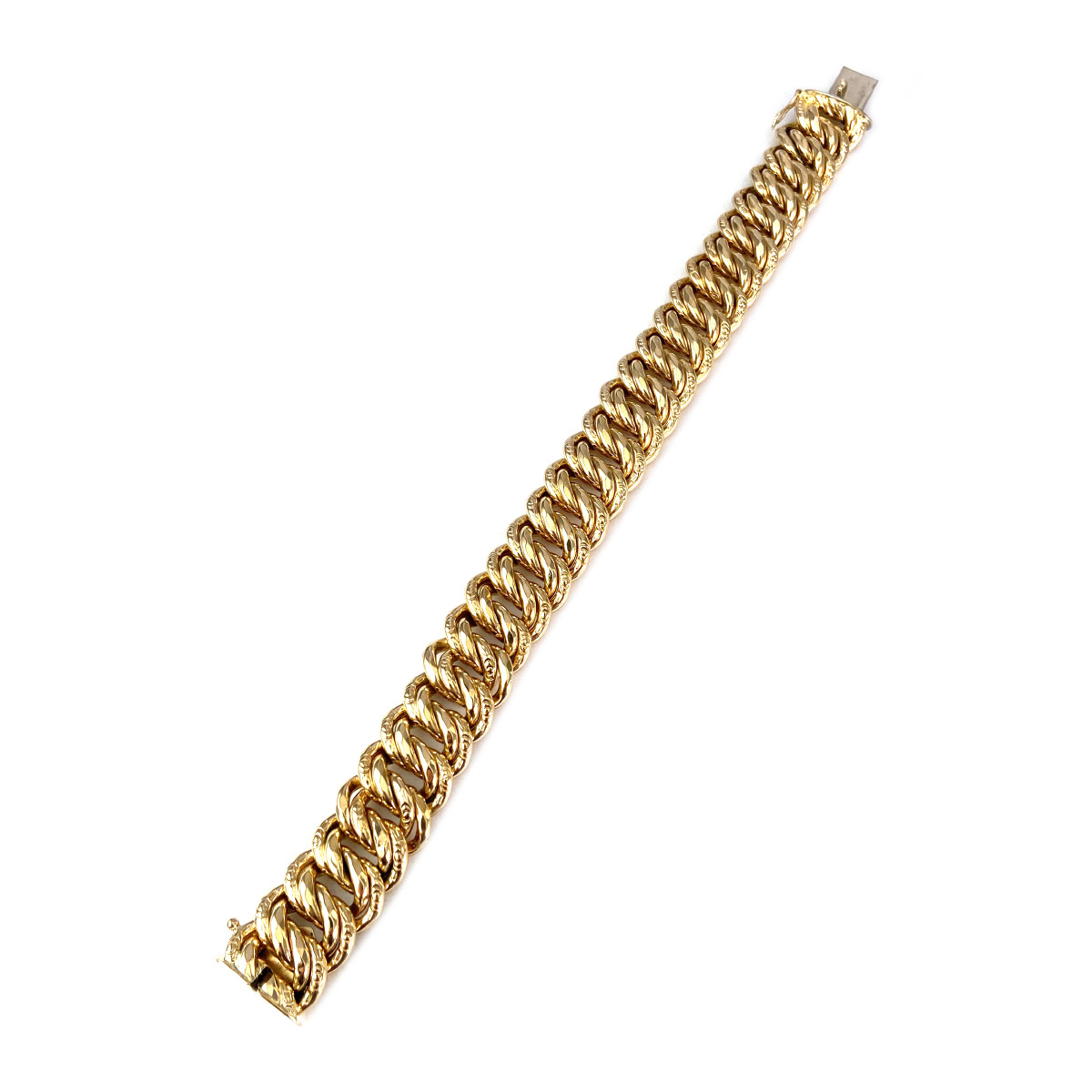 Bracelet d'occasion or 750 jaune maille américaine 20 cm - vue 2