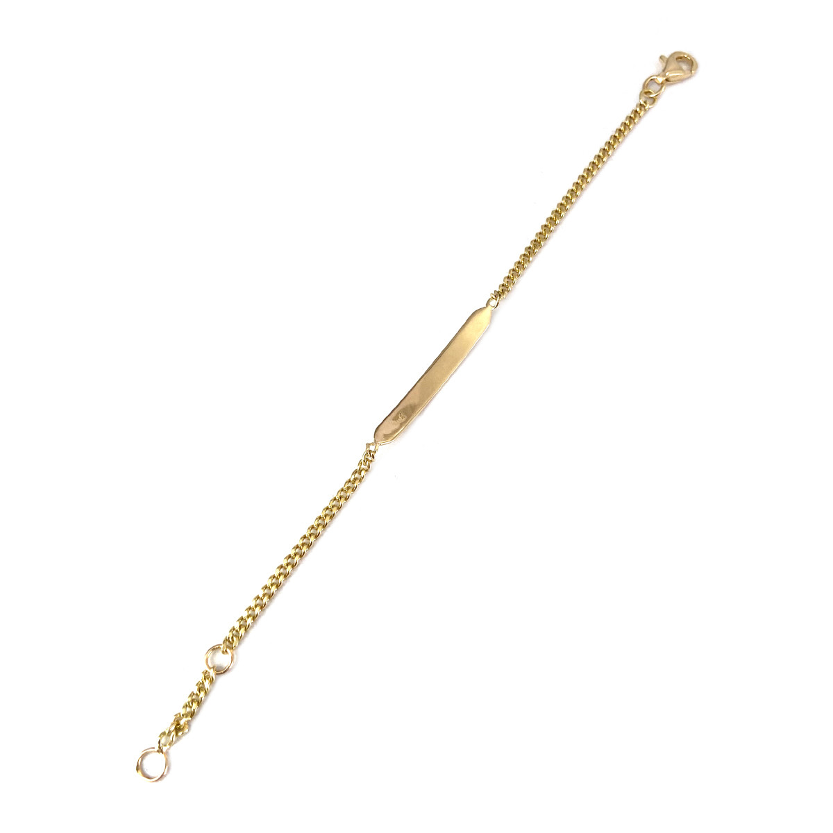 Gourmette d'occasion or 750 jaune maille gourmette 13 cm - vue 2