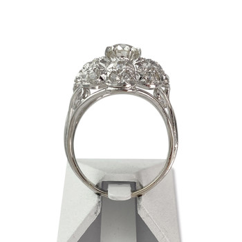Bague d'occasion or 750 blanc diamants