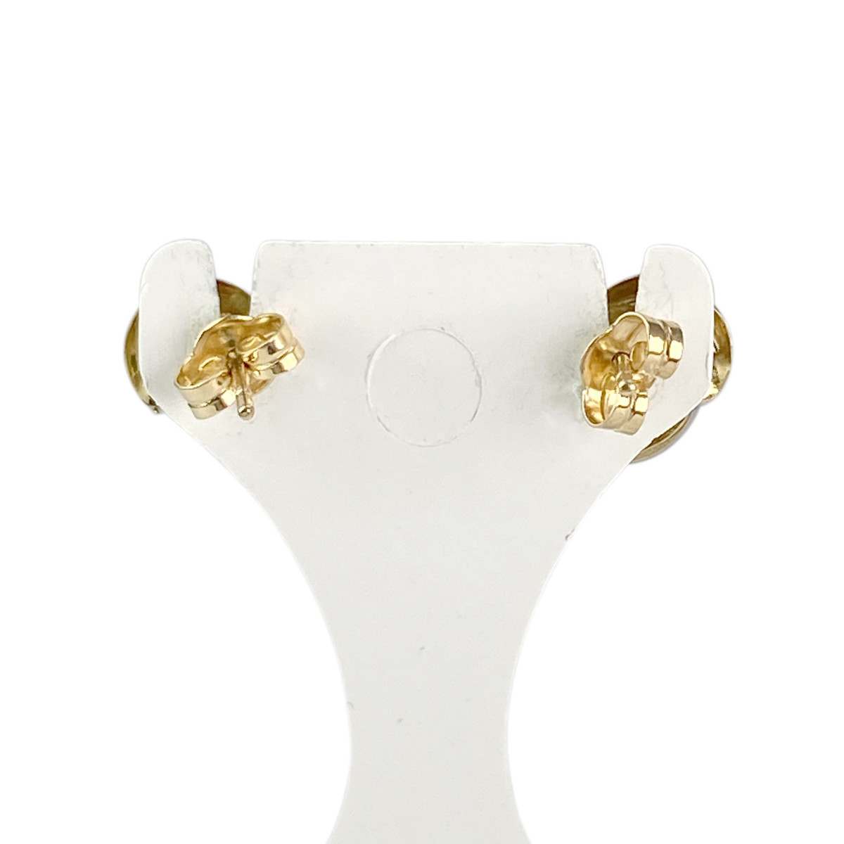Boucles d'oreilles d'occasion or 750 2 tons rubis zirconias - vue 3