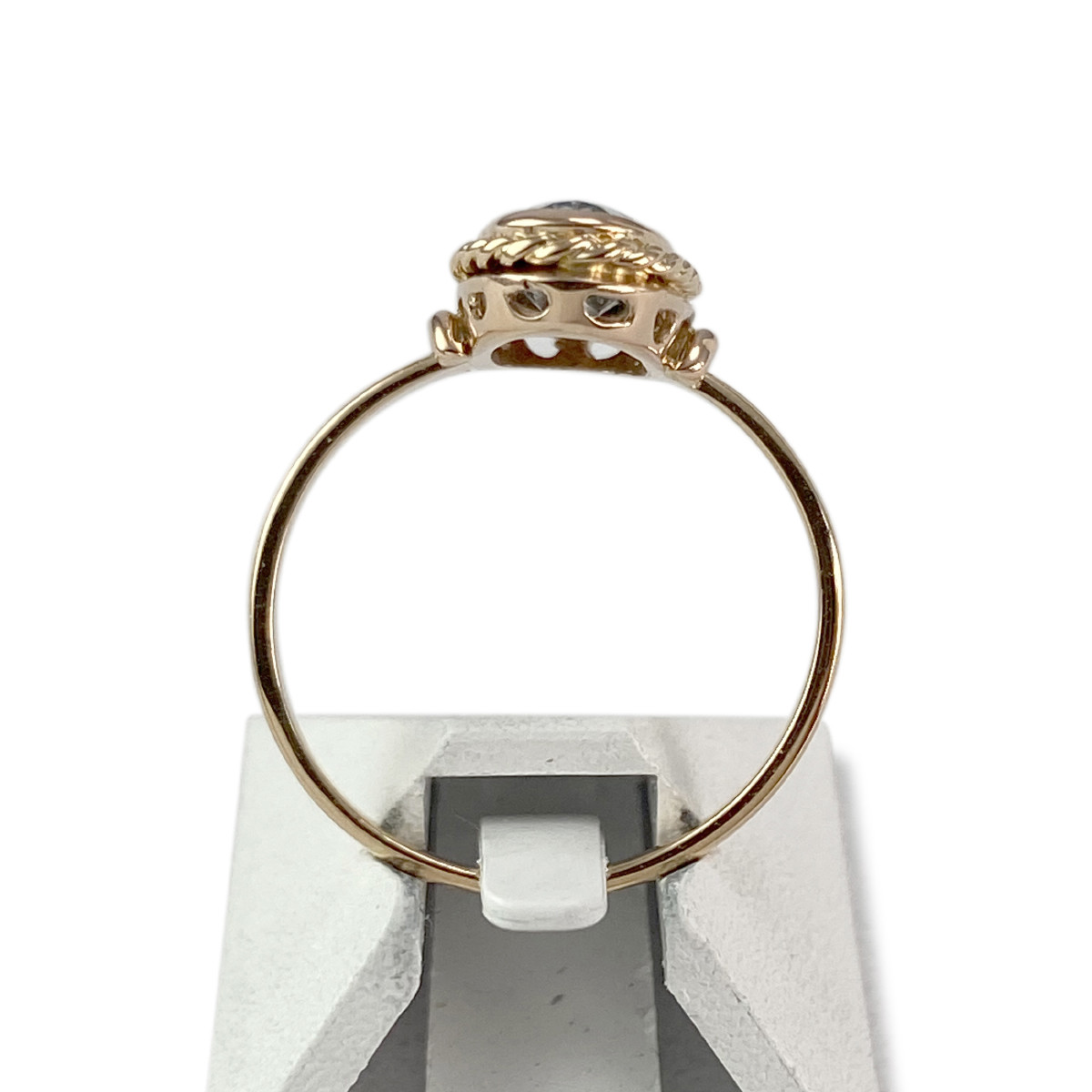 Bague d'occasion or 750 jaune aigue marine - vue 3