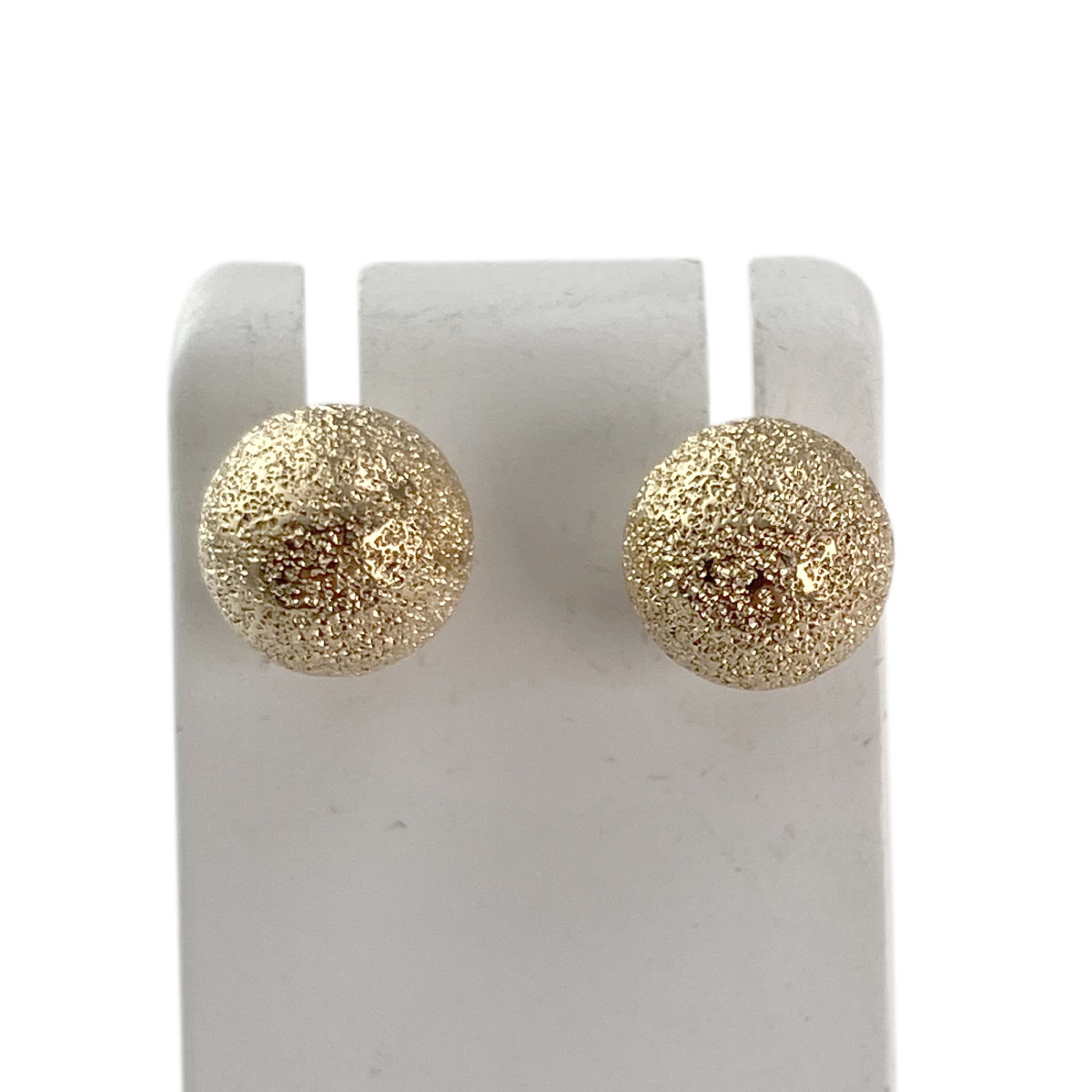Boucles d'oreilles clous d'occasion or 375 jaune boules