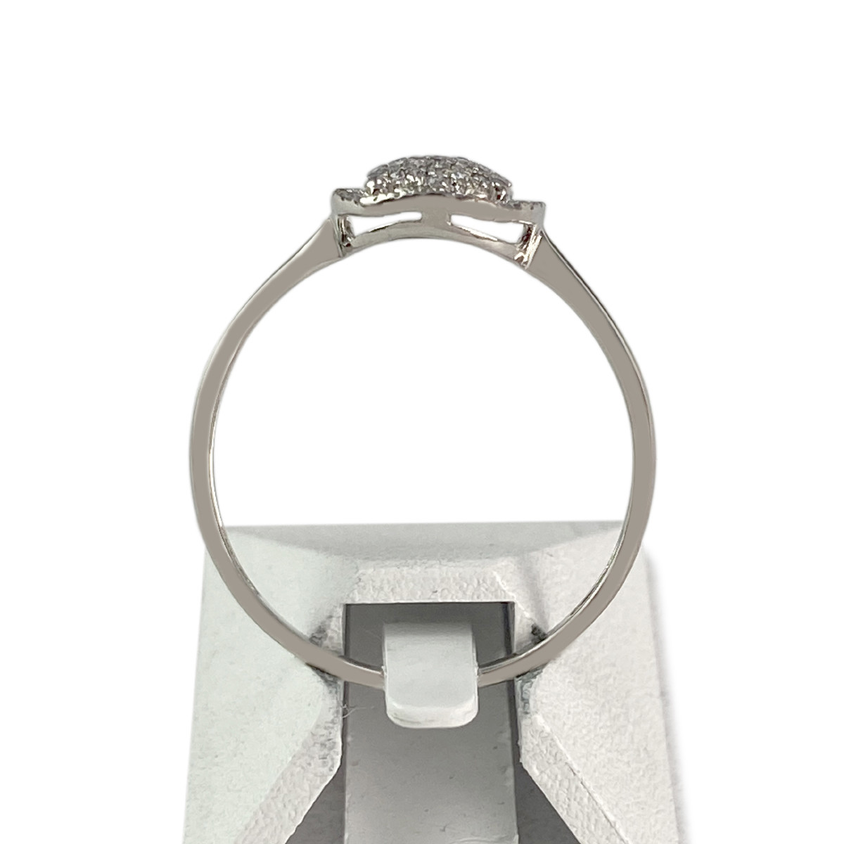 Bague d'occasion or 375 blanc diamants - vue 3