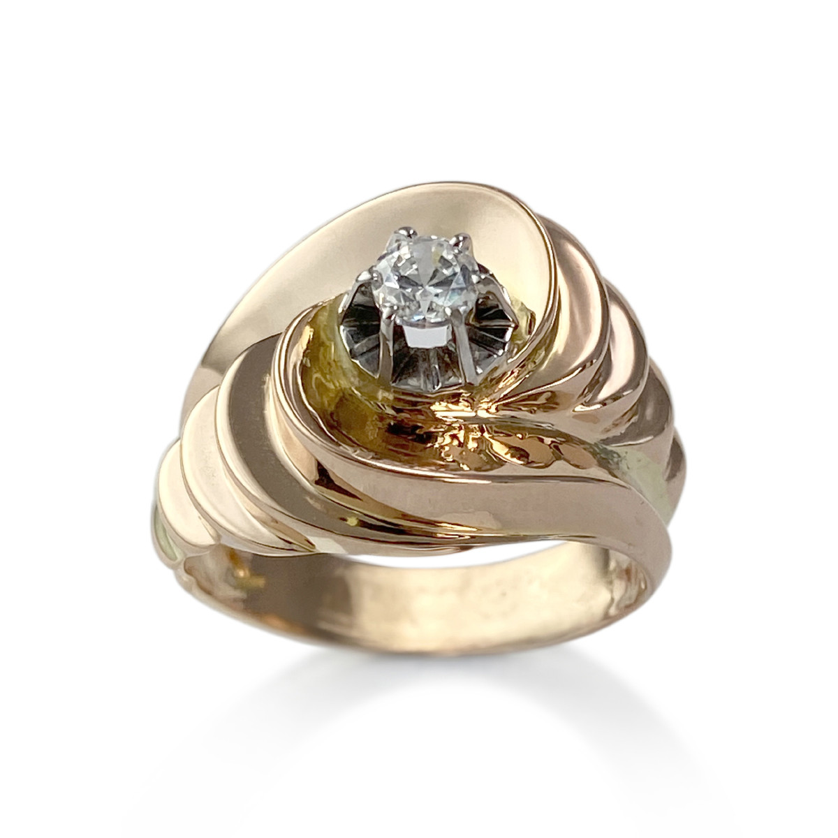 Bague d'occasion 2 ors 750 zirconia