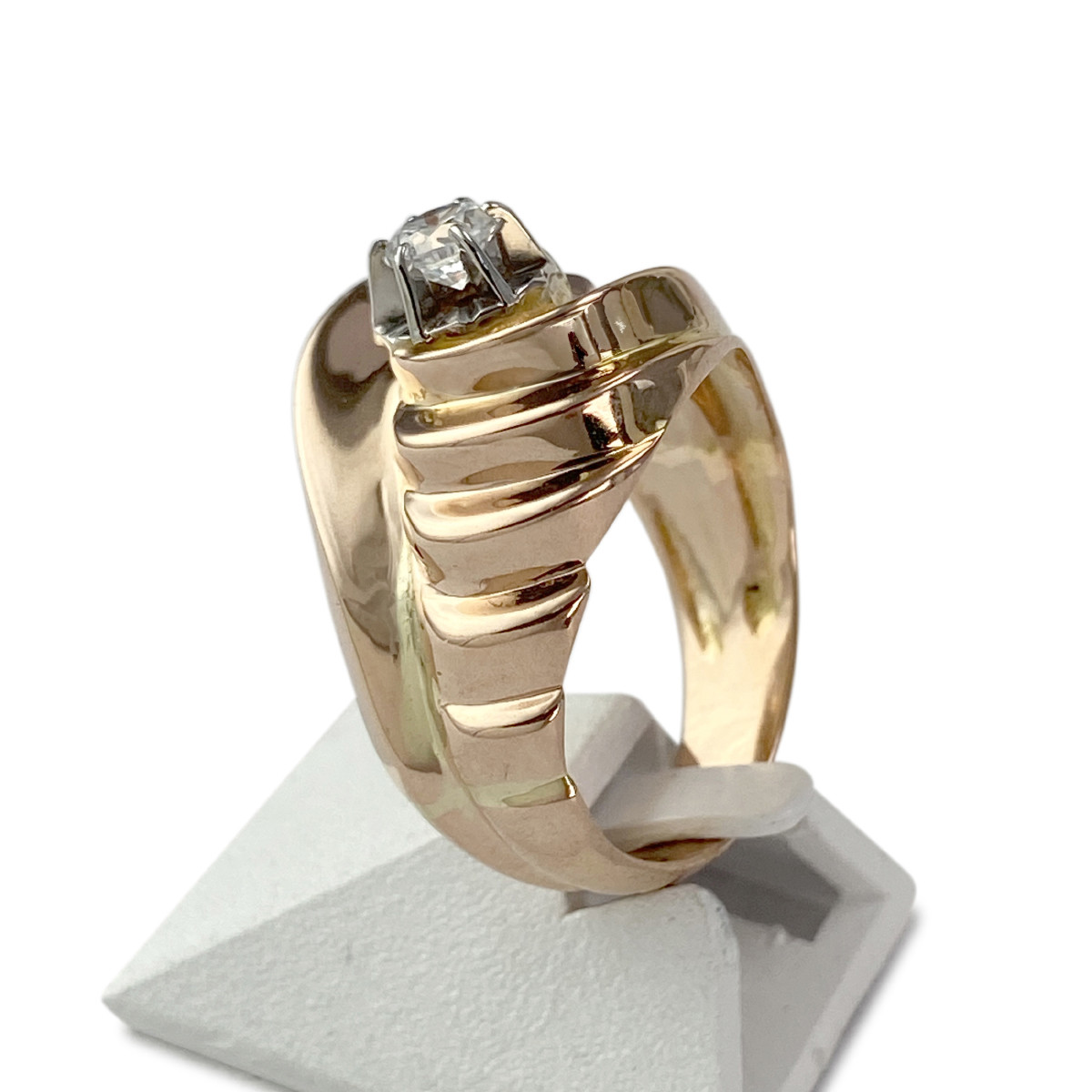 Bague d'occasion 2 ors 750 zirconia - vue 2