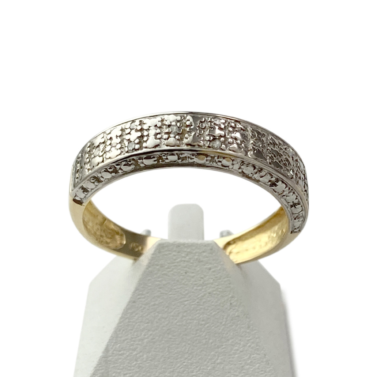 Bague d'occasion or 750 2 tons diamants