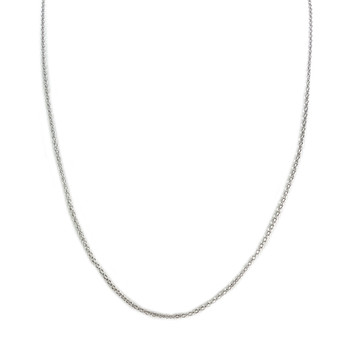 Chaîne d'occasion or 375 blanc maille forçat 51 cm