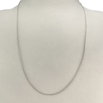 Chaîne d'occasion or 375 blanc maille forçat 51 cm