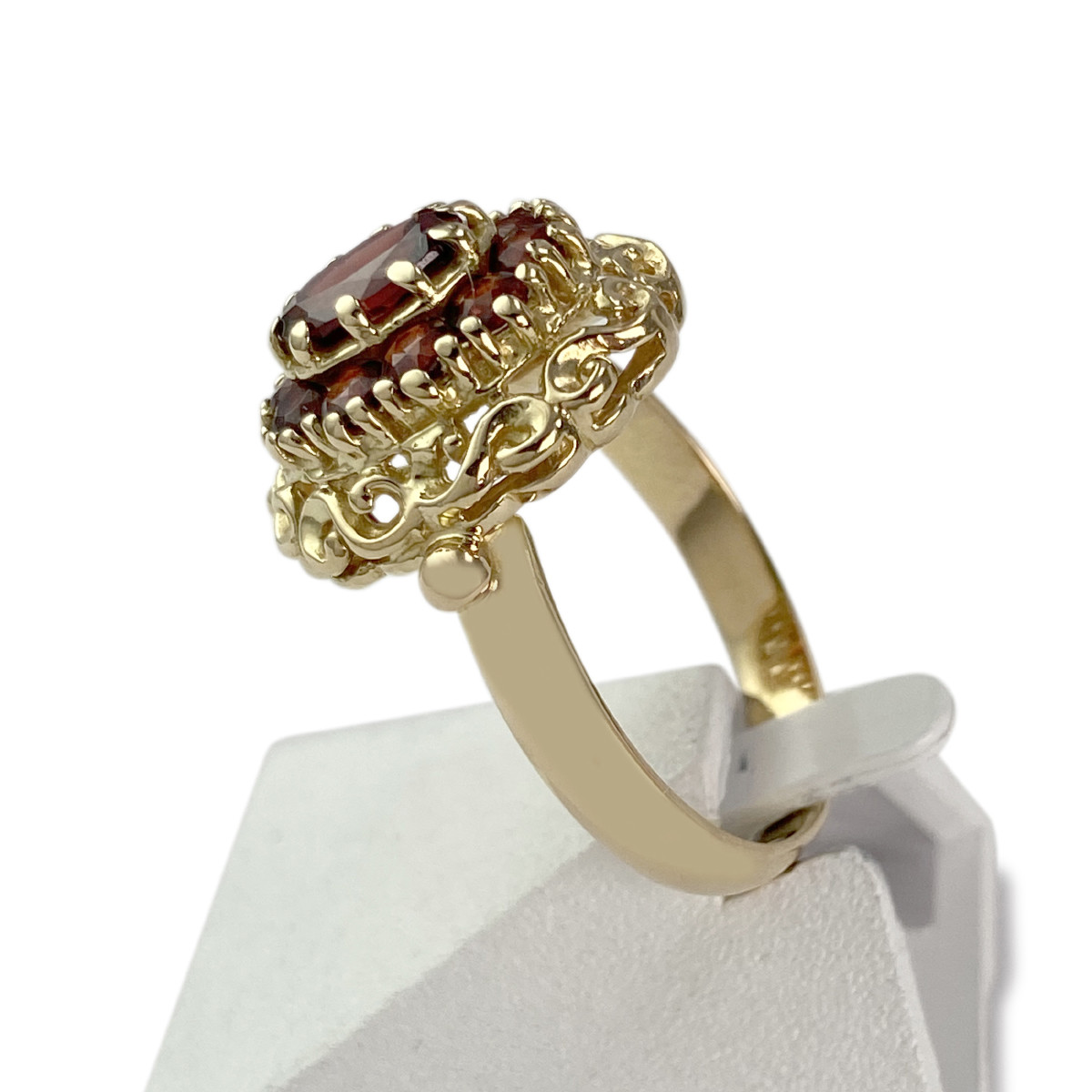 Bague d'occasion or 750 jaune grenats - vue 2