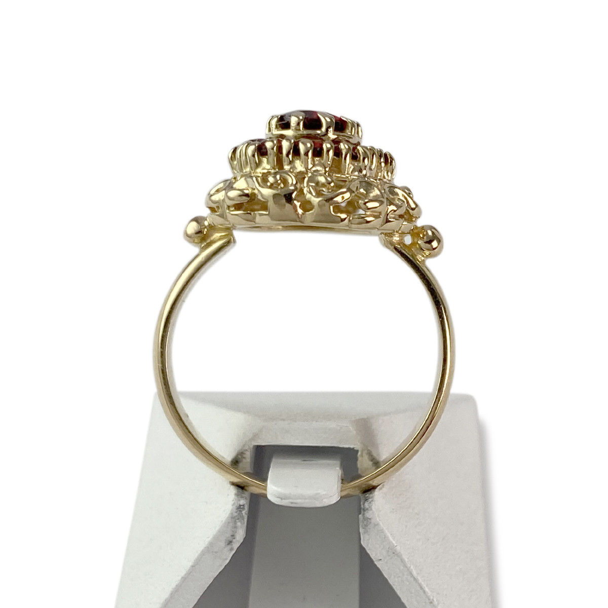 Bague d'occasion or 750 jaune grenats - vue 3