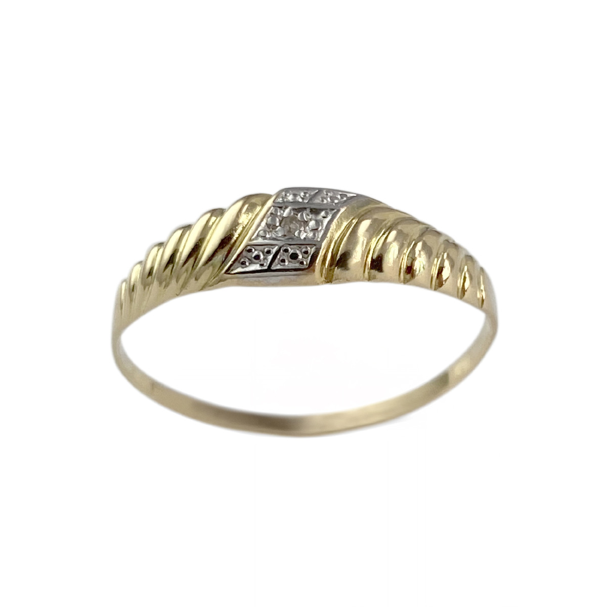 Bague d'occasion or 750 2 tons diamant