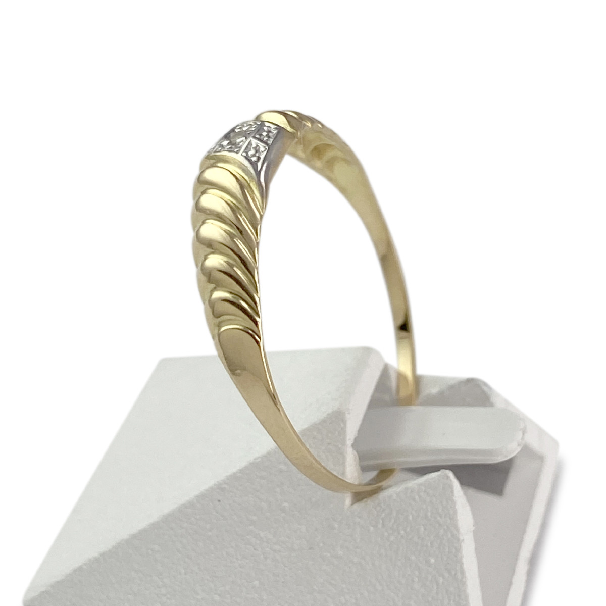 Bague d'occasion or 750 2 tons diamant - vue 2