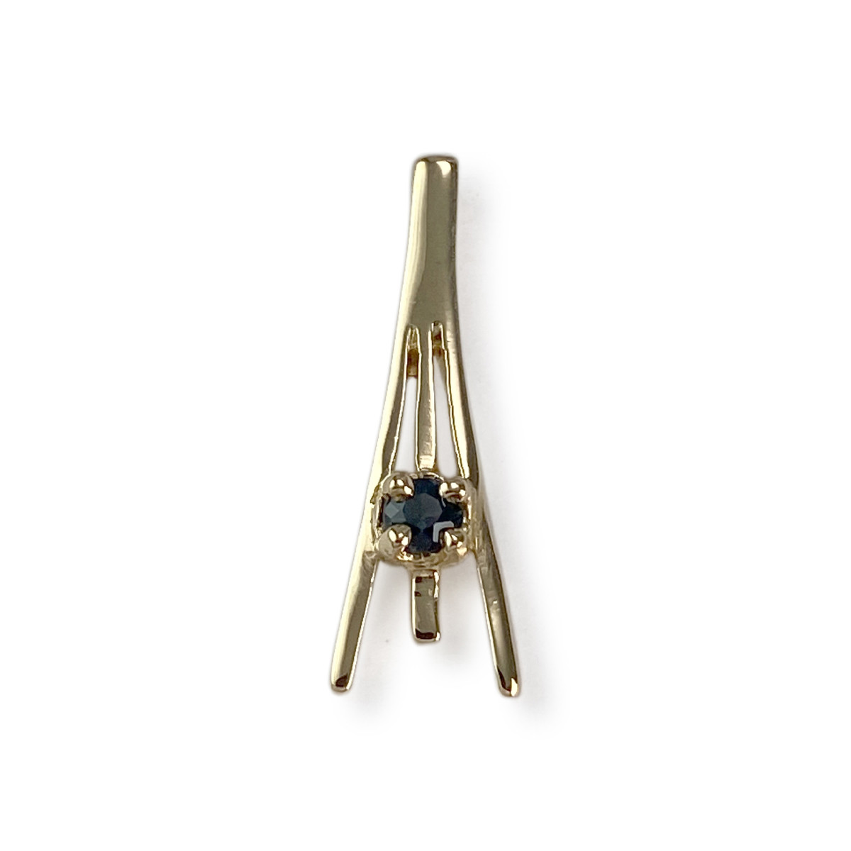 Tweedehands gouden 750 gele saffier hanger