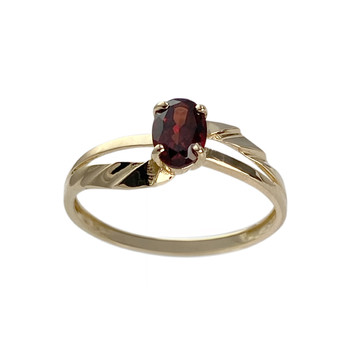 Bague d'occasion or 750 jaune grenat