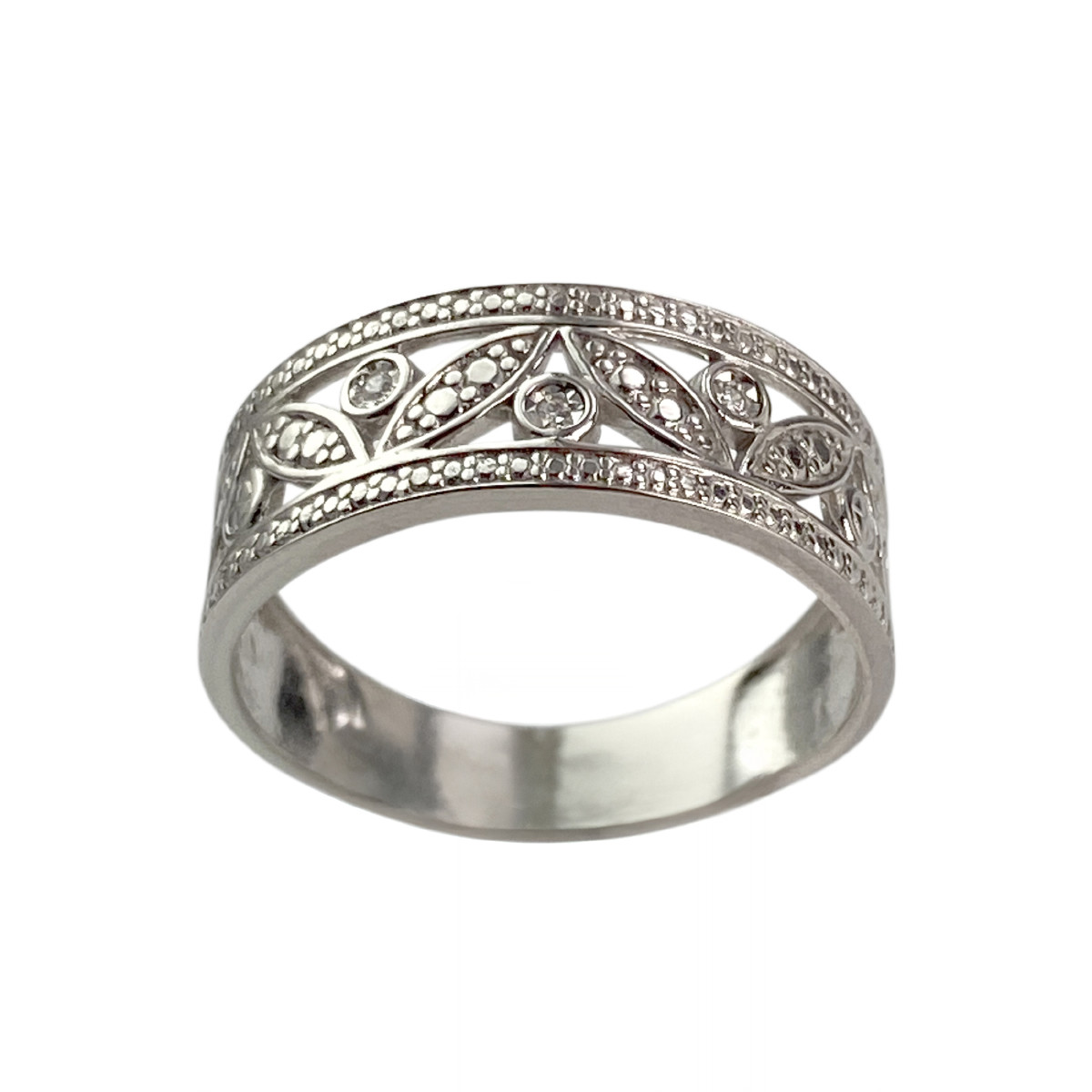Bague d'occasion or 375 blanc diamants