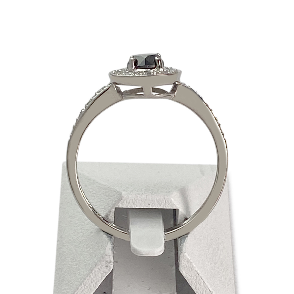 Bague d'occasion or 750 blanc diamants blancs et noir - vue 3
