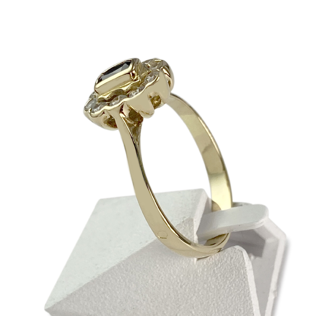 Bague d'occasion or 750 jaune saphir zirconias - vue 2