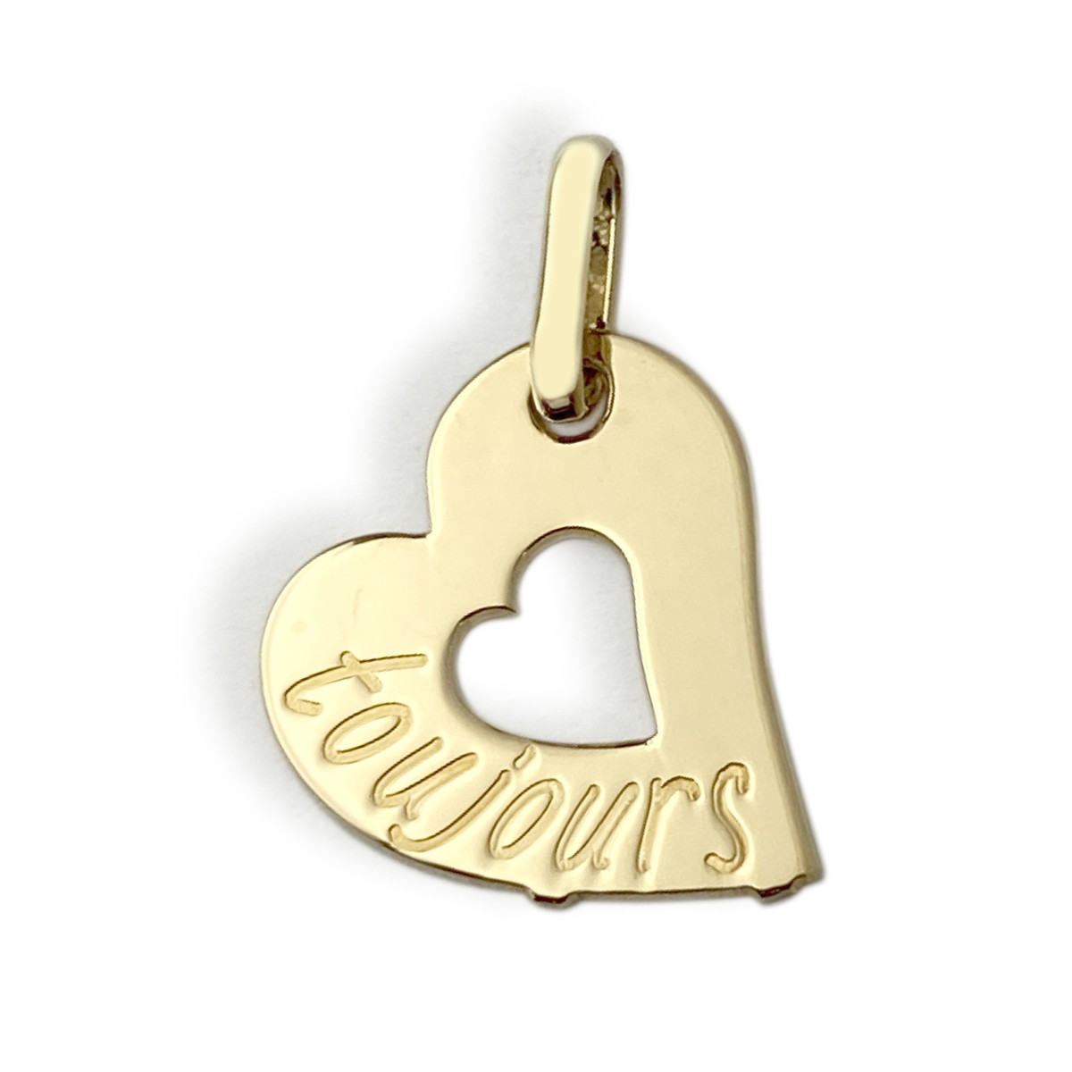 Pendentif coeur d'occasion or 750 jaune
