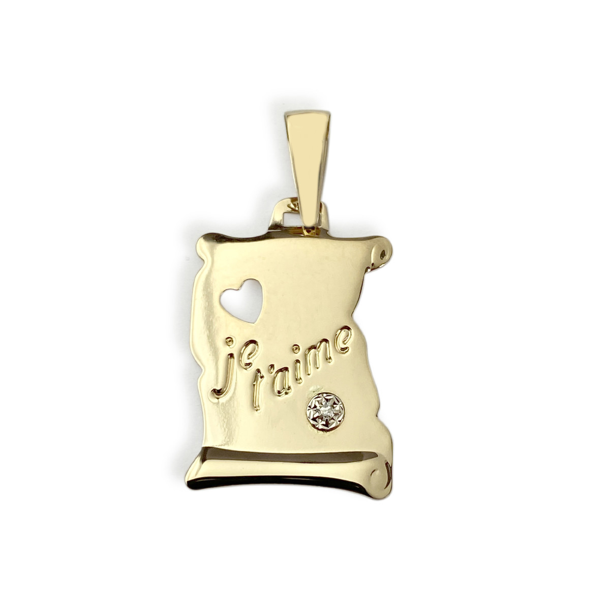 Pendentif d'occasion or 750 jaune diamant
