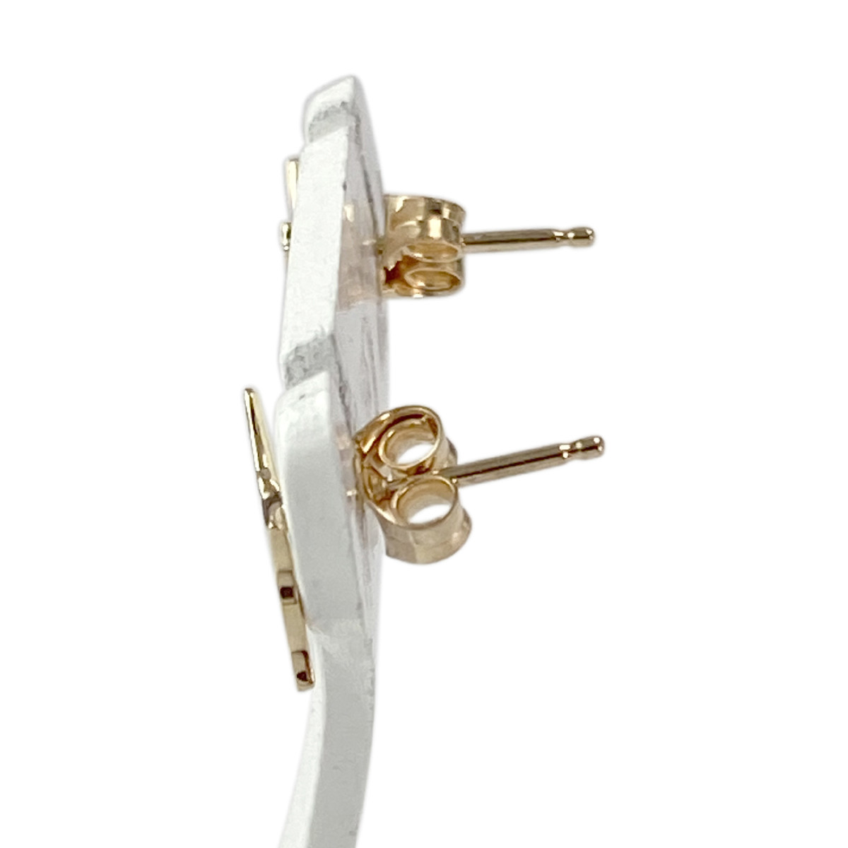 Boucles d'oreilles clous d'occaison or 750 jaune - vue 2