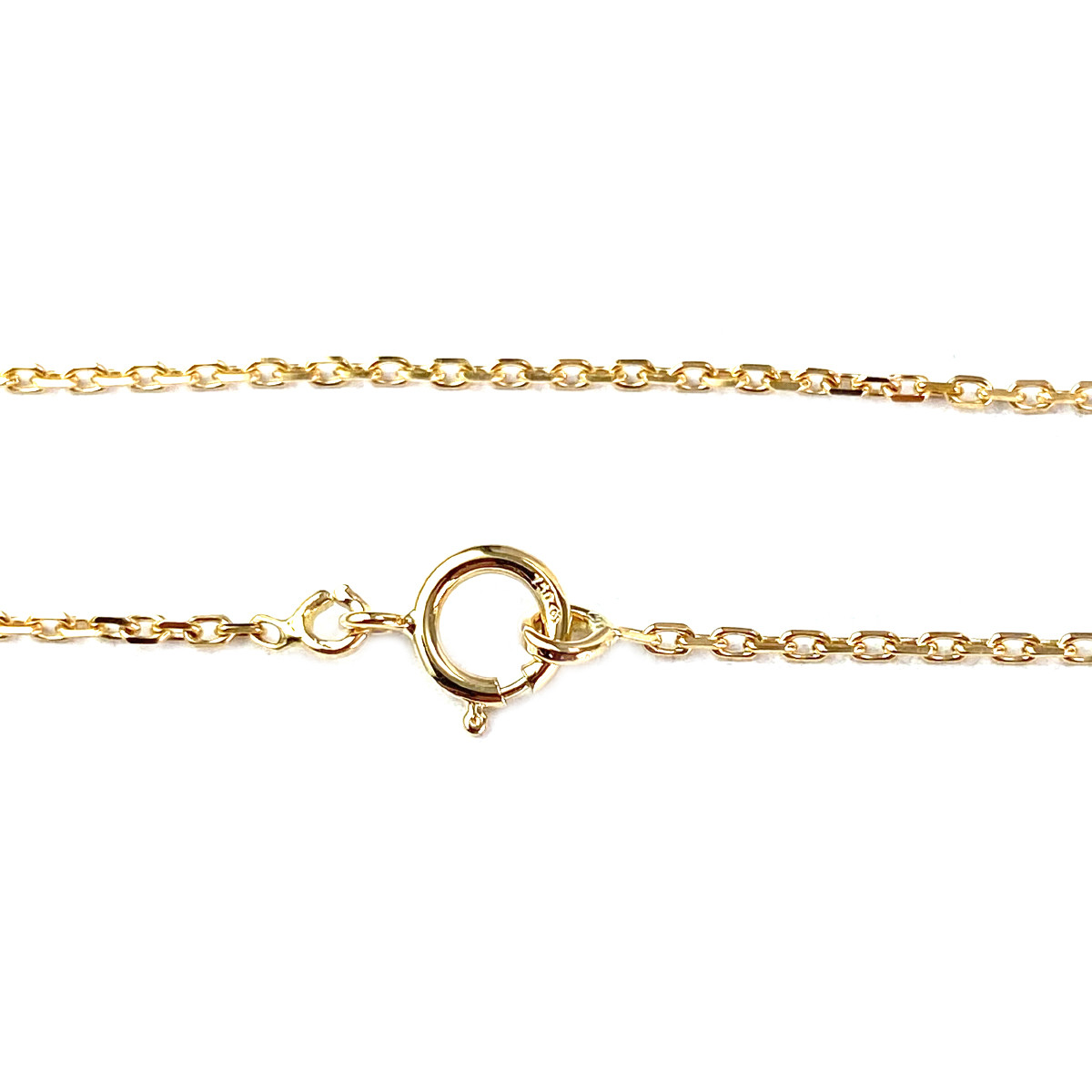 Collier d'occasion or 750 jaune maille forçat améthystes péridots 41,5 cm - vue 3