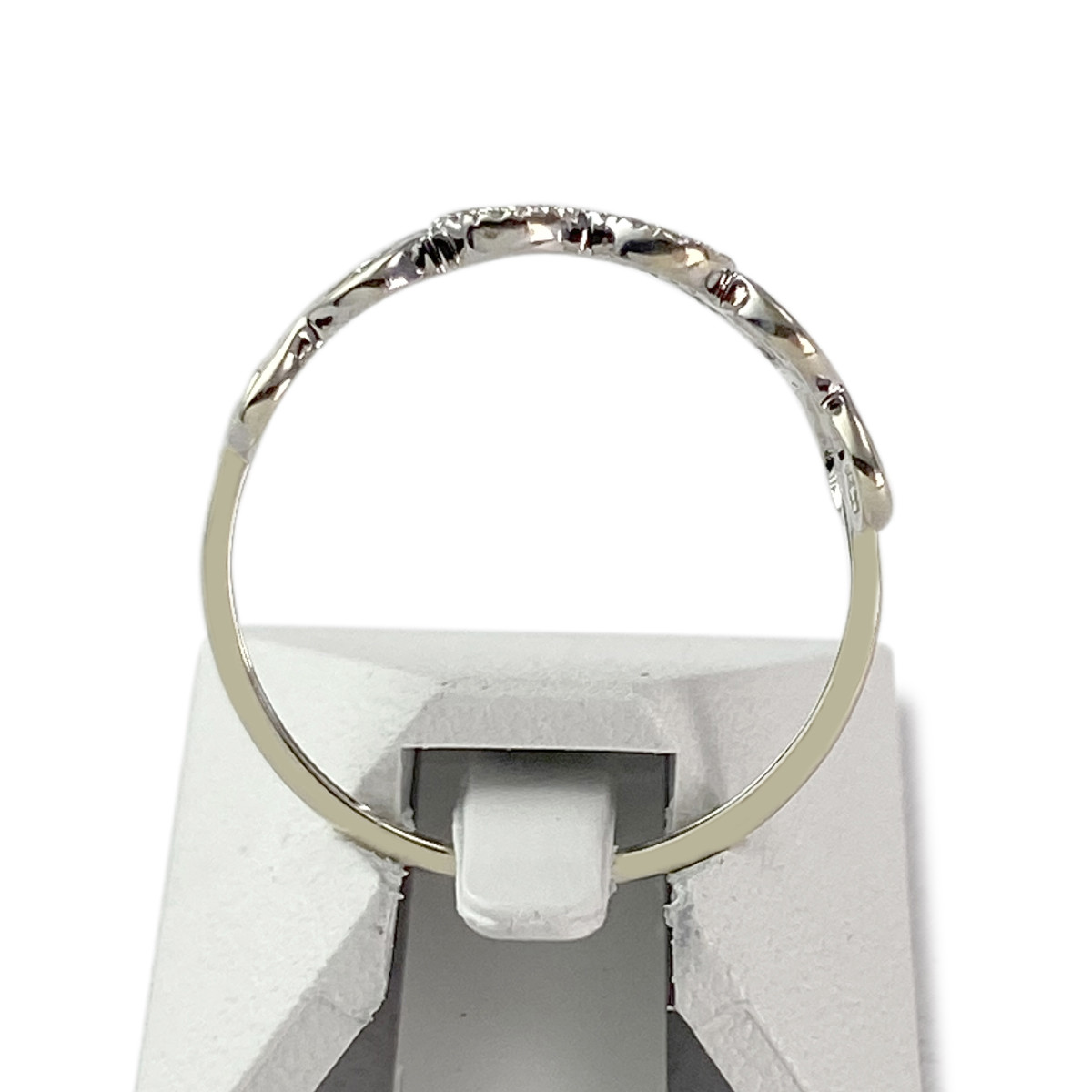 Bague d'occasion or 375 blanc diamants - vue 3