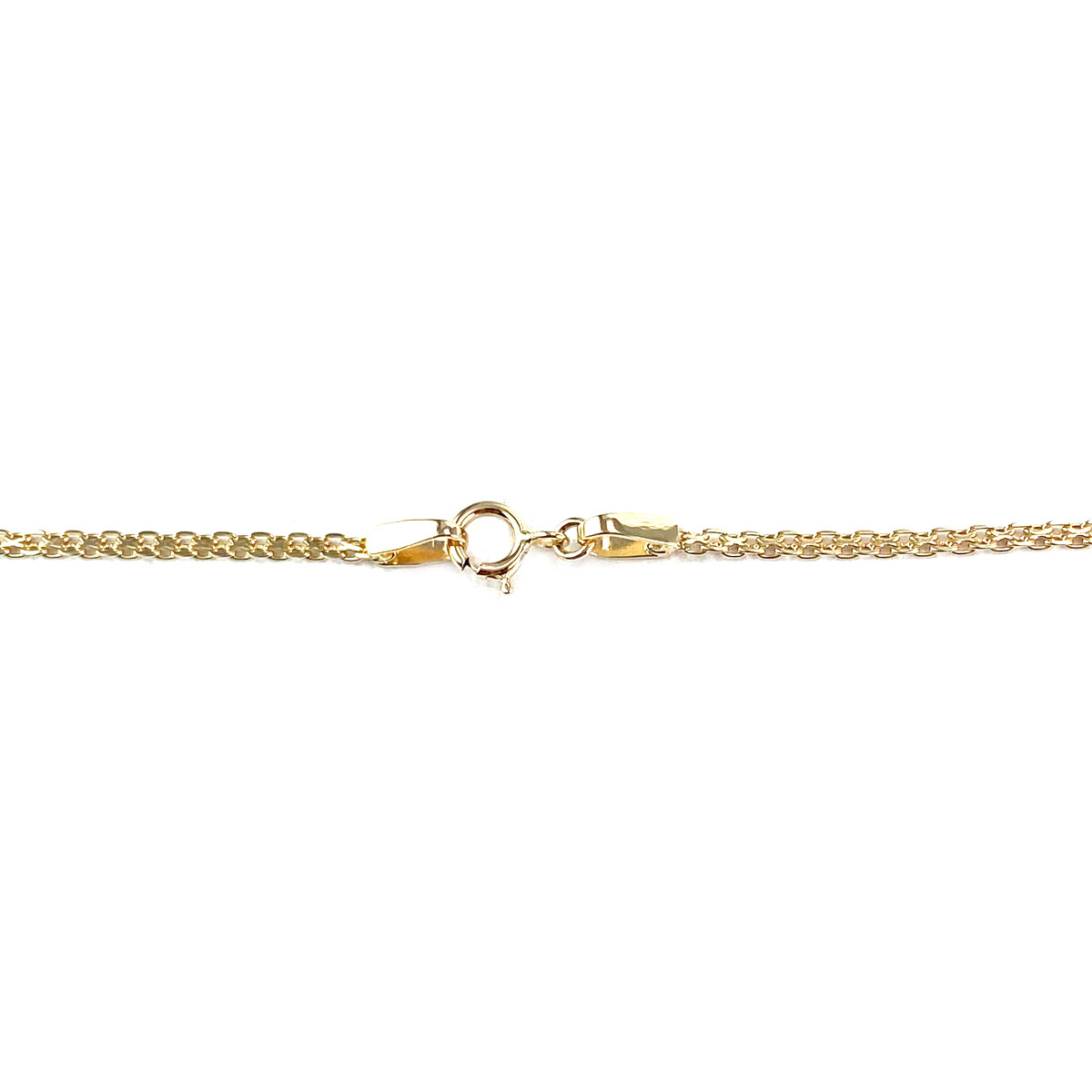 Collier d'occasion or 750 2 tons maille fantaisie diamants améthystes 42 cm - vue 3