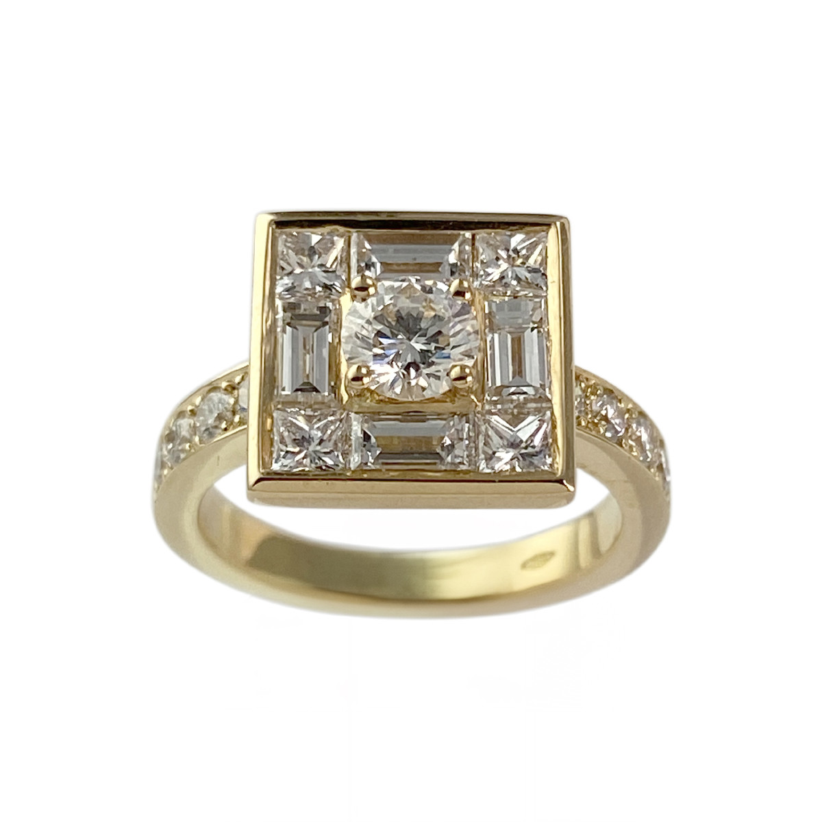 Bague d'occasion or 750 jaune diamants