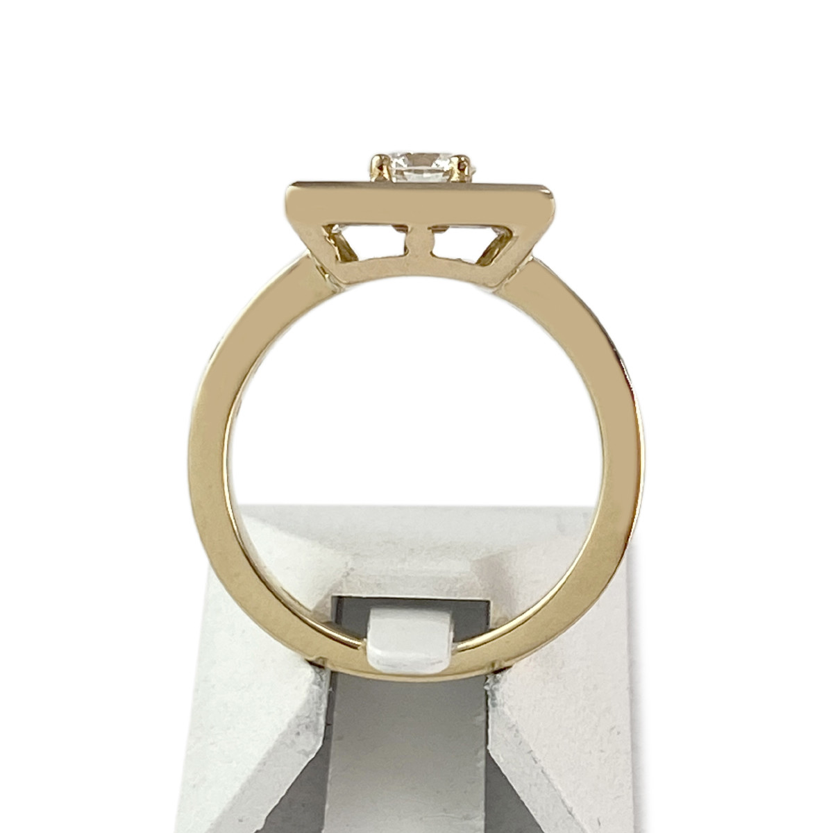 Bague d'occasion or 750 jaune diamants - vue 3